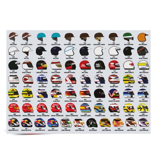 Formula 1 Helmets Through the Ages Jigsaw