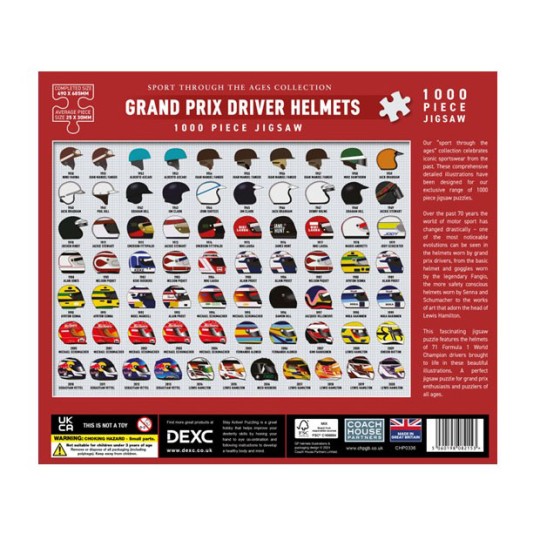 Formula 1 Helmets Through the Ages Jigsaw