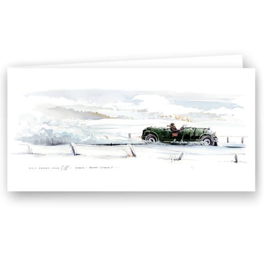 Uli Ehret Christmas Card - Bentley in the Snow