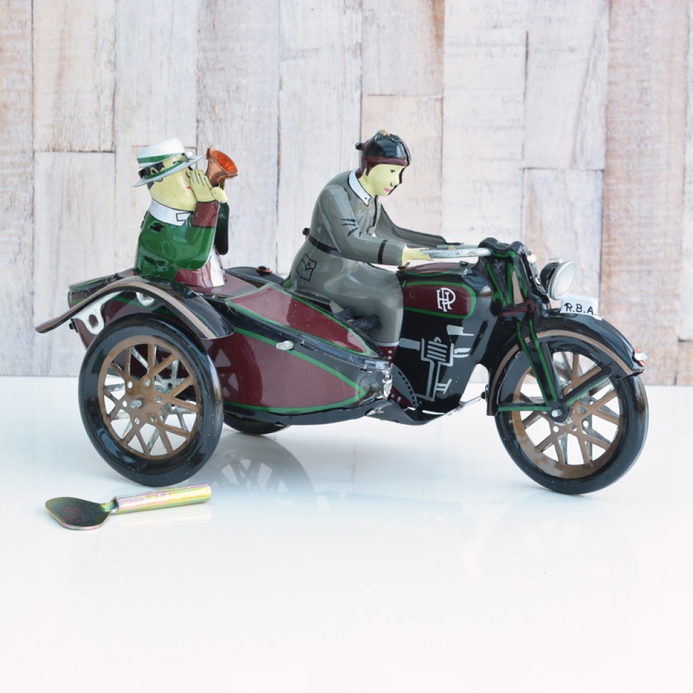 clockwork motorcycle with sidecar