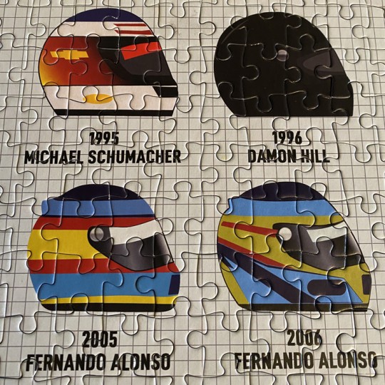 Formula 1 Helmets Through the Ages Jigsaw