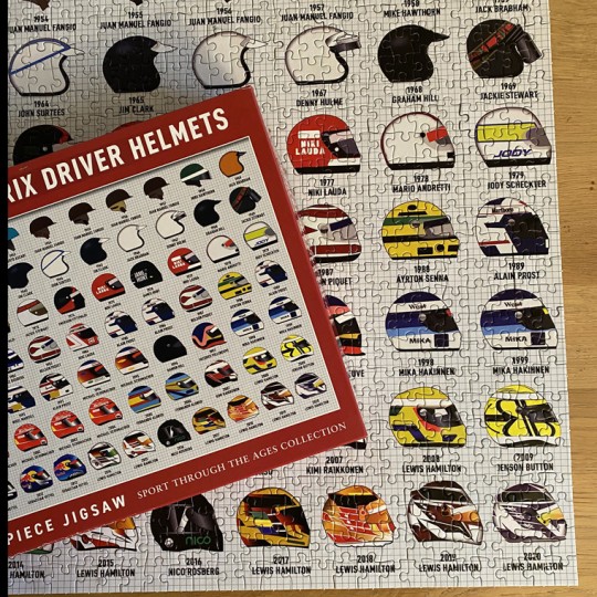 Formula 1 Helmets Through the Ages Jigsaw