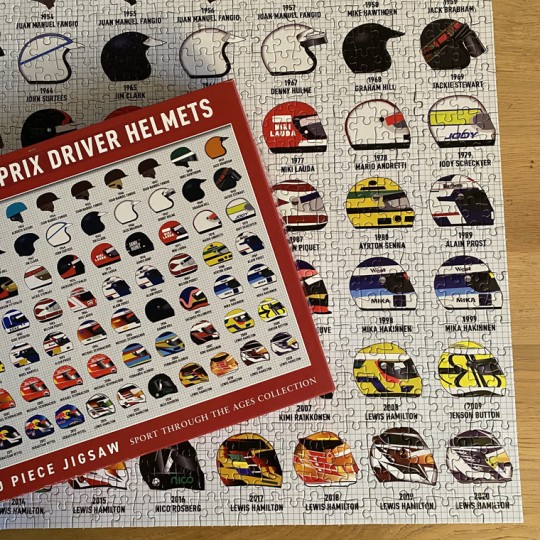 Formula 1 Helmets Through the Ages Jigsaw