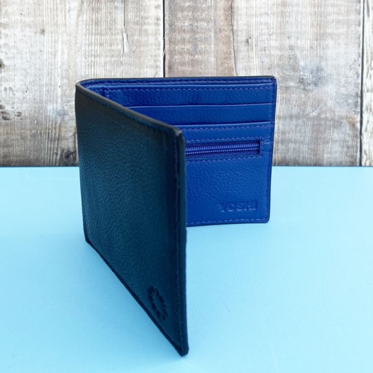 Blue Interior Leather Wallet