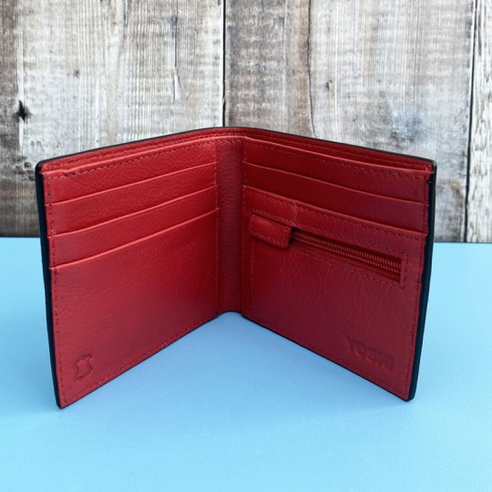 Red Interior Leather Wallet