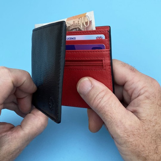 Red Interior Leather Wallet