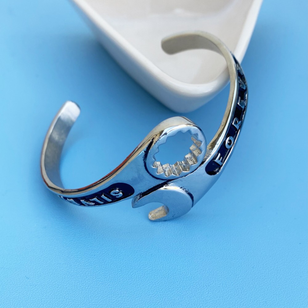 Wrench spanner bracelet Oxidized silver bracelet  Idan Sadi